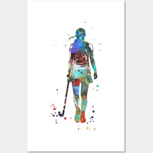 Field Hockey Player Girl Posters and Art